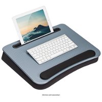 LapGear - Smart-e Pro Memory Foam Lap Desk for 17.3" Laptop or Tablet - Silver Carbon - Front_Zoom