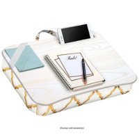 LapGear - Designer Lap Desk for 15.6" Laptop - Gold Quatrefoil - Front_Zoom
