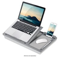 LapGear - Ergo Pro Adjustable Lap Desk for 15.6" Laptop or Tablet - Gray Herringbone - Front_Zoom