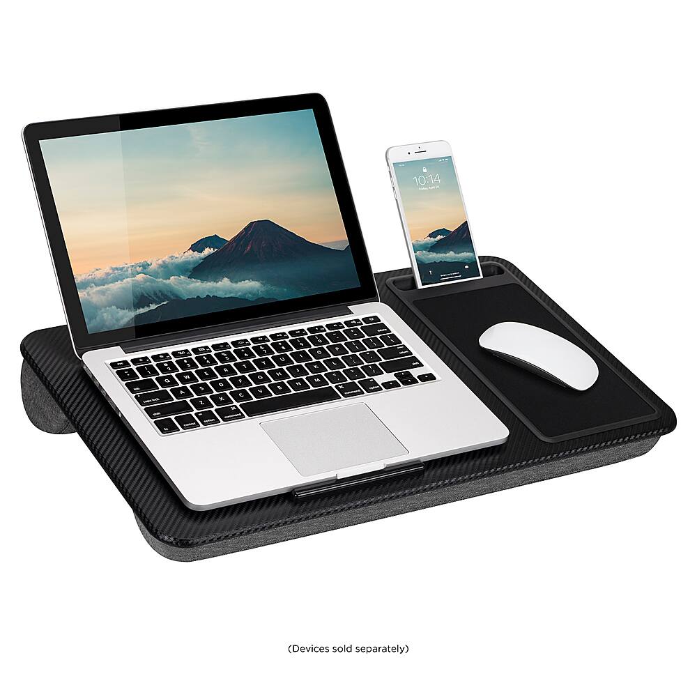 Alt View 11. LapGear - Home Office Lap Desk for 15.6" Laptop - Black Carbon.