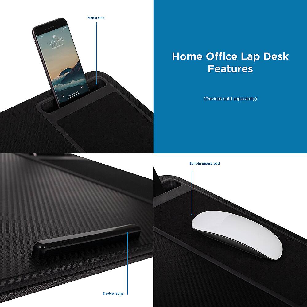 Alt View 13. LapGear - Home Office Lap Desk for 15.6" Laptop - Black Carbon.