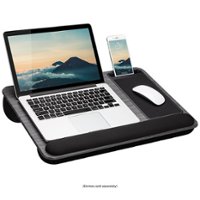 LapGear - Home Office Pro Lap Desk for 15.6" Laptop - Gray Woodgrain - Front_Zoom