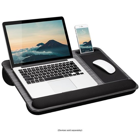 Front Zoom. LapGear - Home Office Pro Lap Desk for 15.6" Laptop - Gray Woodgrain.