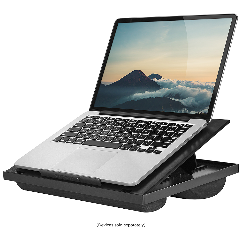 LapGear - Ergo Adjustable Lap Desk for 15.6" Laptop or Tablet - Black