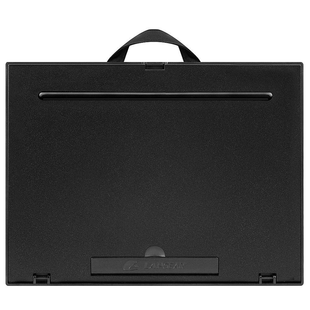 Front. LapGear - Ergo Adjustable Lap Desk for 15.6" Laptop or Tablet - Black.