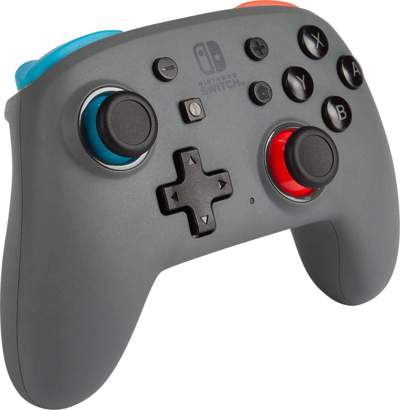 Angle. PowerA - Nano Enhanced Wireless Controller for Nintendo Switch - Nano Grey-Neon.