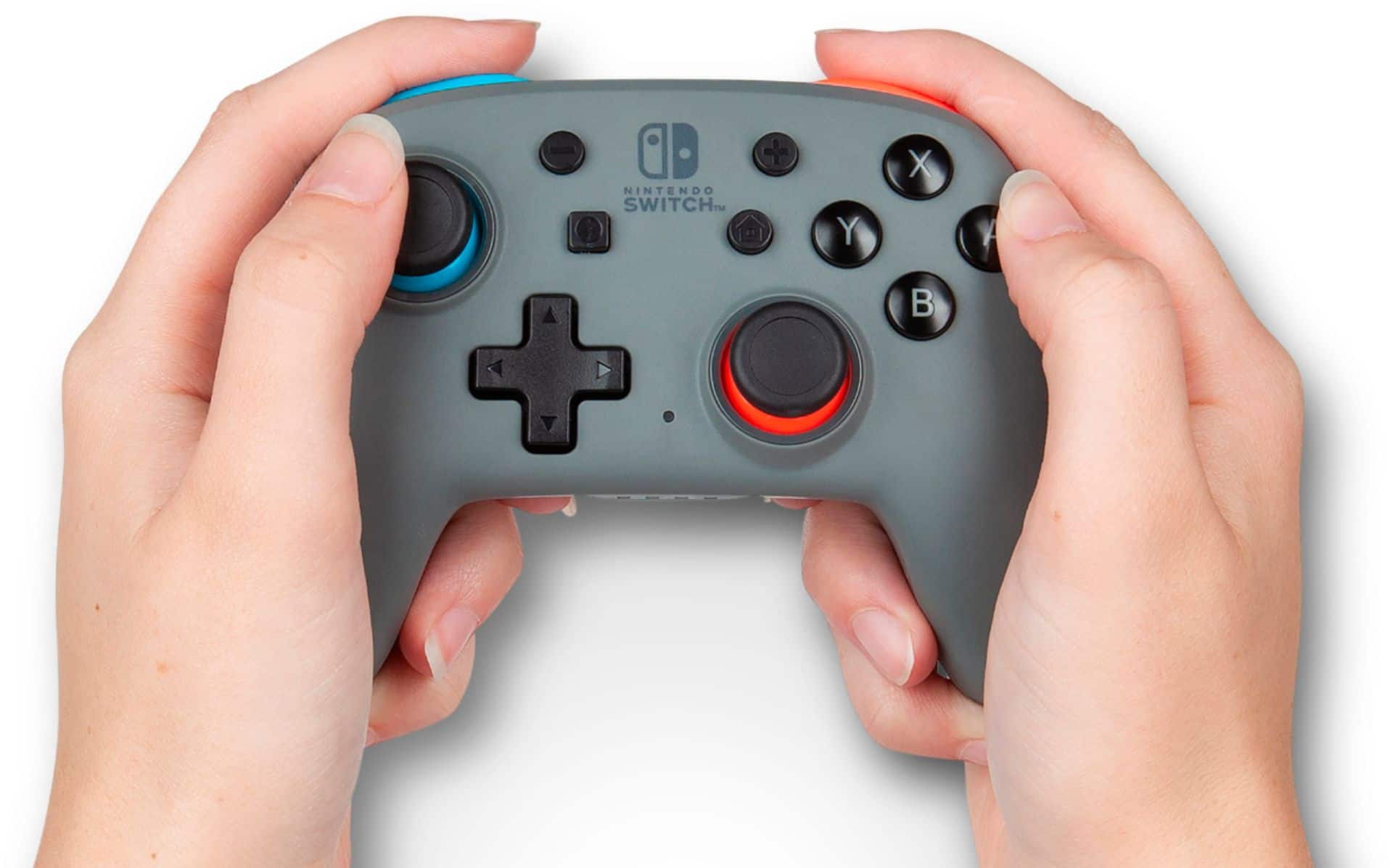 Alt View 16. PowerA - Nano Enhanced Wireless Controller for Nintendo Switch - Nano Grey-Neon.