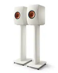 Front. KEF - S2 Floor Stand Pair - White.