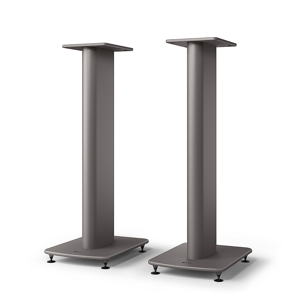 Angle View: KEF - S2 Floor Stand Pair - Gray