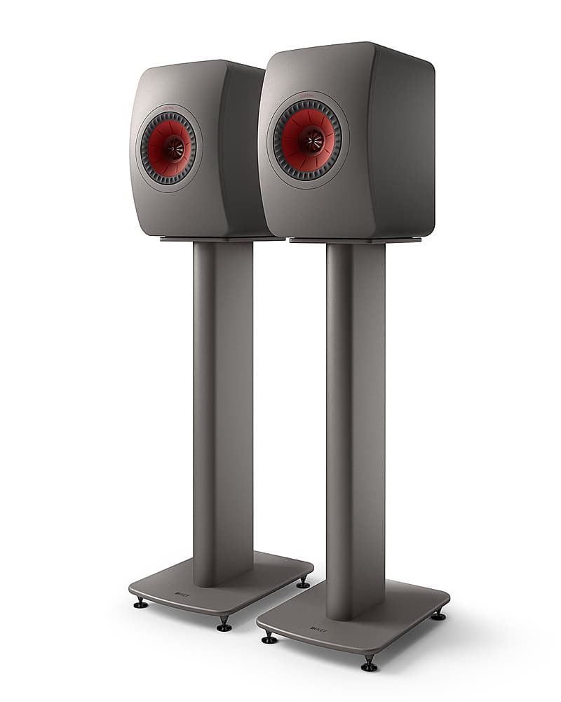 Front. KEF - S2 Floor Stand Pair - Gray.