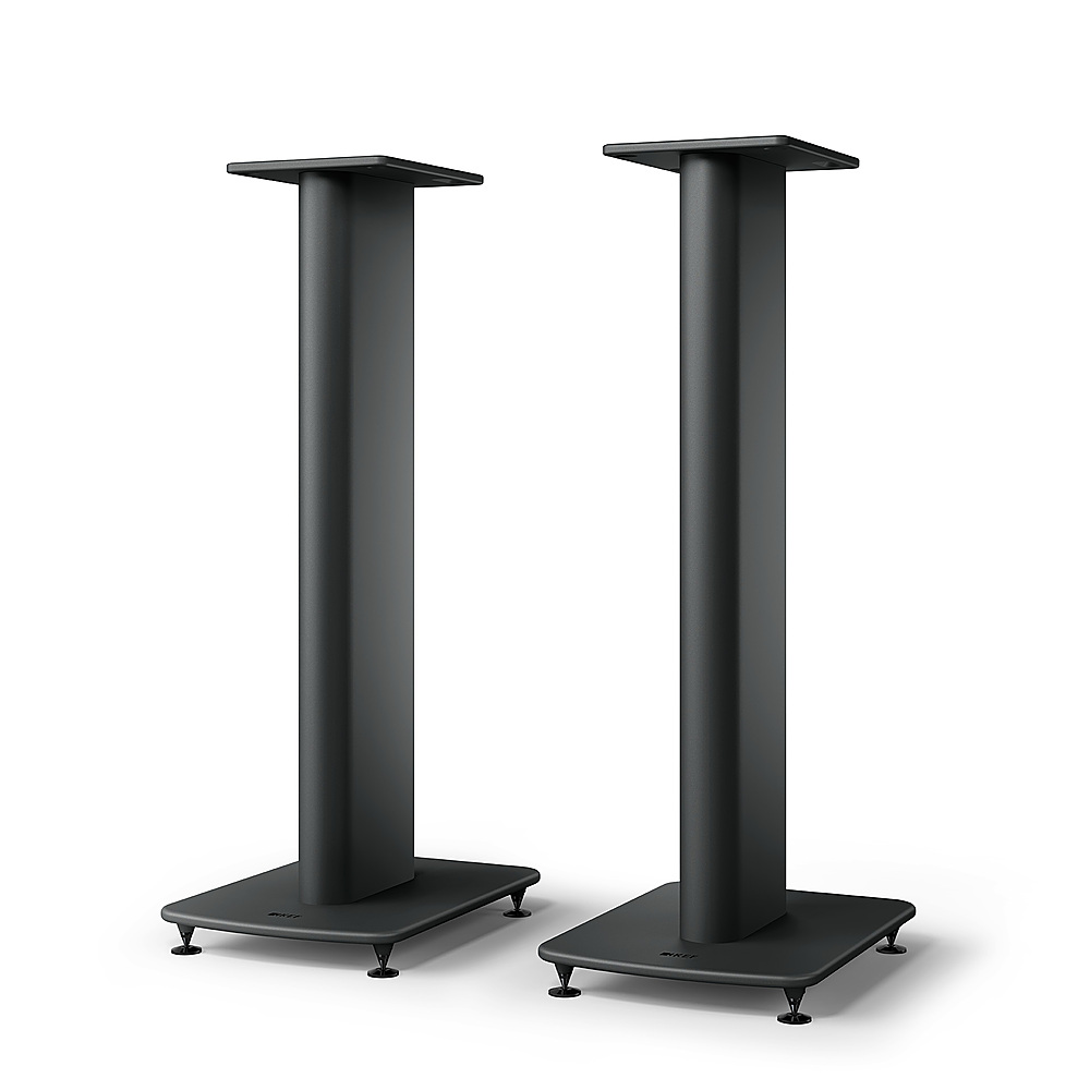 Angle View: KEF - S2 Floor Stand Pair - Black