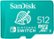 Front. SanDisk - 512GB microSDXC UHS-I Memory Card for Nintendo Switch - Green.