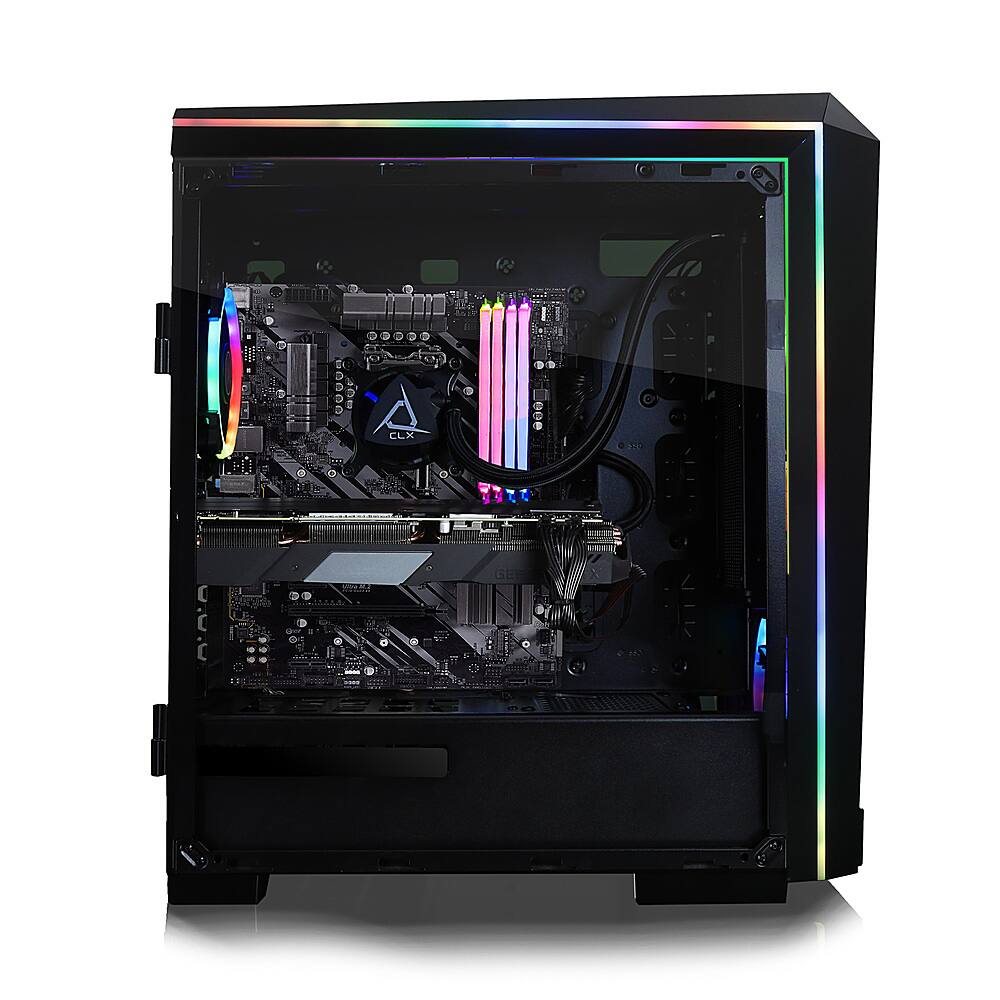 Alt View 4. CLX - SET Gaming Desktop - Intel Core i9 10900KF - 64GB Memory - NVIDIA GeForce RTX 3090 - 6TB HDD + 1TB NVMe SSD - Black.