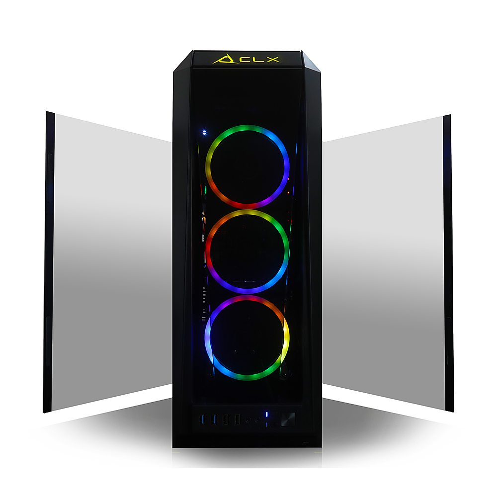 Alt View 5. CLX - SET Gaming Desktop - Intel Core i9 10900KF - 64GB Memory - NVIDIA GeForce RTX 3090 - 6TB HDD + 1TB NVMe SSD - Black.