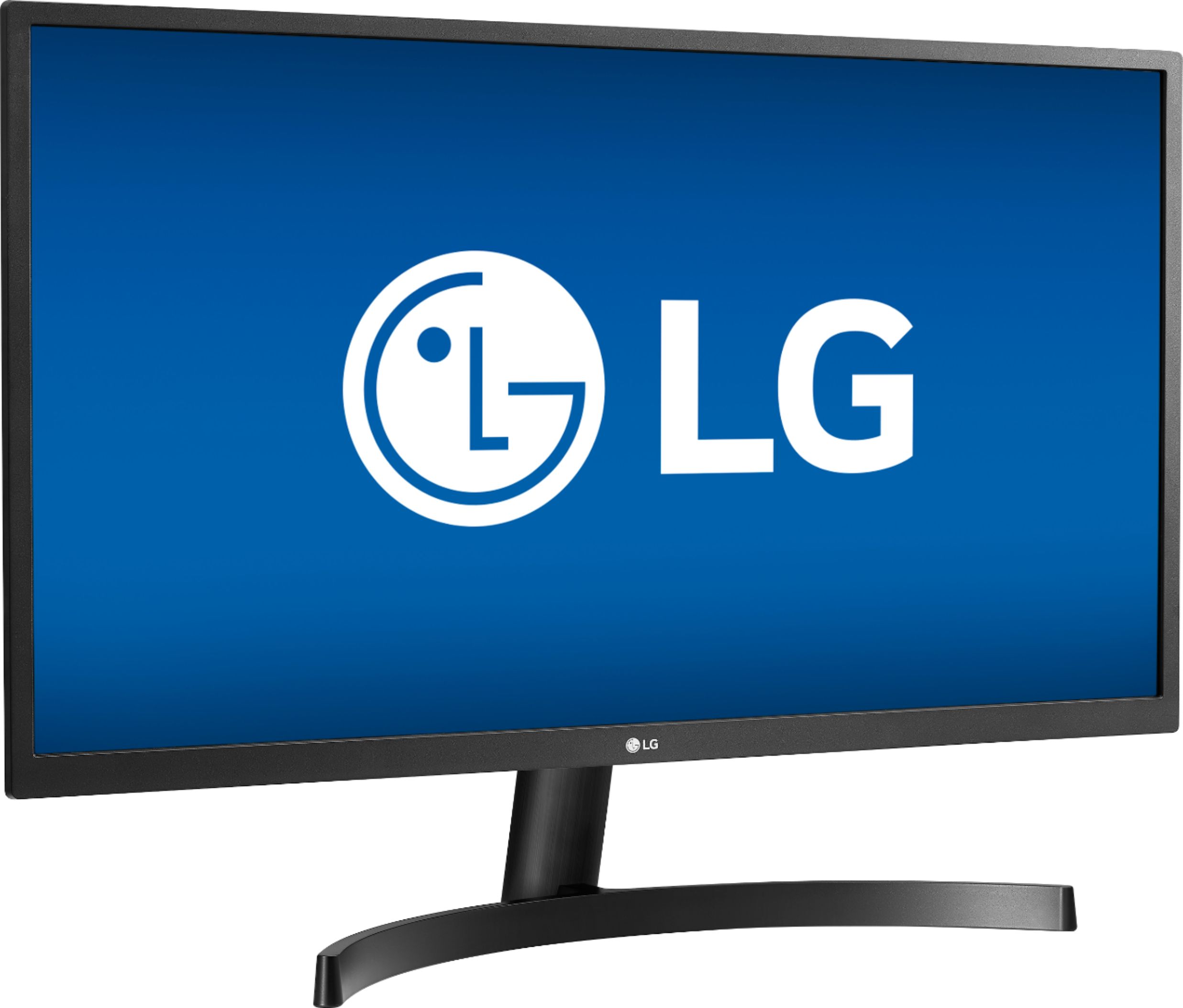 Angle View: LG - 27" UHD IPS Monitor with FreeSync - Silver