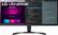 Front. LG - 34” IPS LED UltraWide WQHD Monitor with FreeSync and HDR 10 - Black.