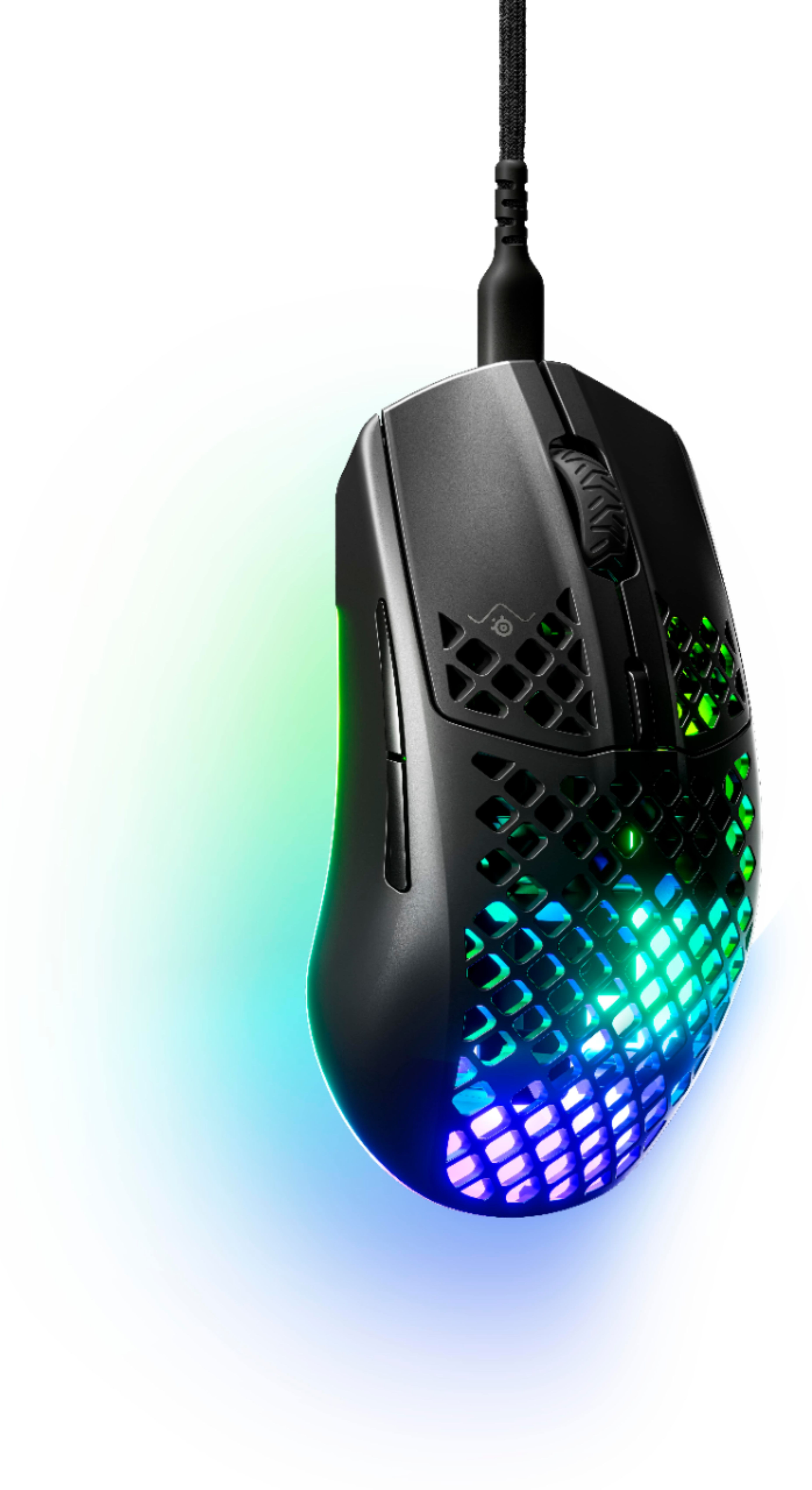 Angle View: SteelSeries - Aerox 3 Lightweight Wired Optical Gaming Mouse - Black