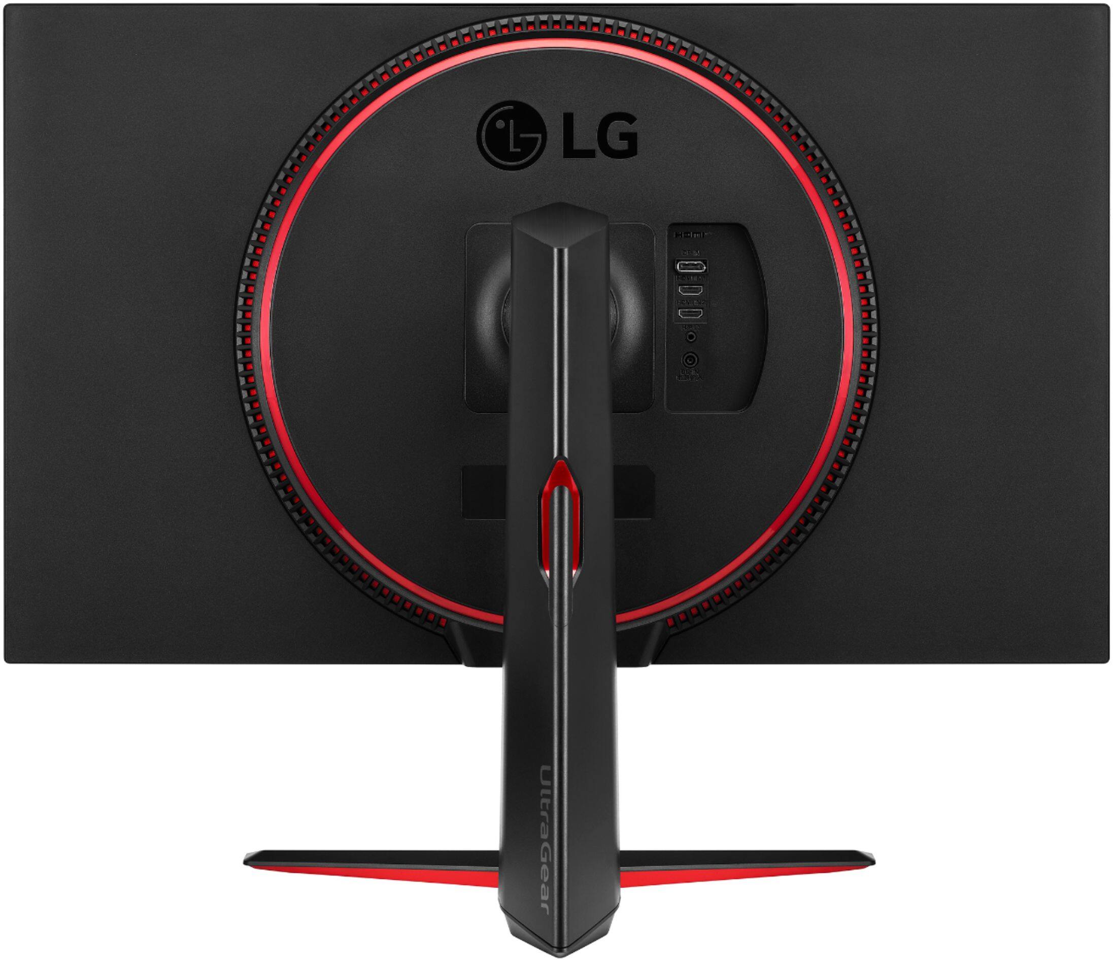 Back. LG - UltraGear 32” LED QHD 5-ms AMD FreeSync Premium with HDR 10 (DisplayPort, HDMI) - Black.