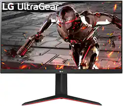 LG - UltraGear 32” LED QHD 5-ms AMD FreeSync Premium with HDR 10 (DisplayPort, HDMI) - Black - Front_Zoom