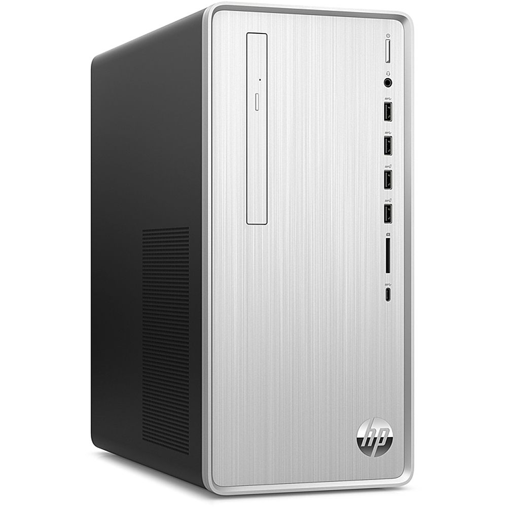 Left View: HP - t740 Thin Client Desktop - AMD Ryzen Embedded V1756B - 8 GB Memory - 128 GB Flash Storage
