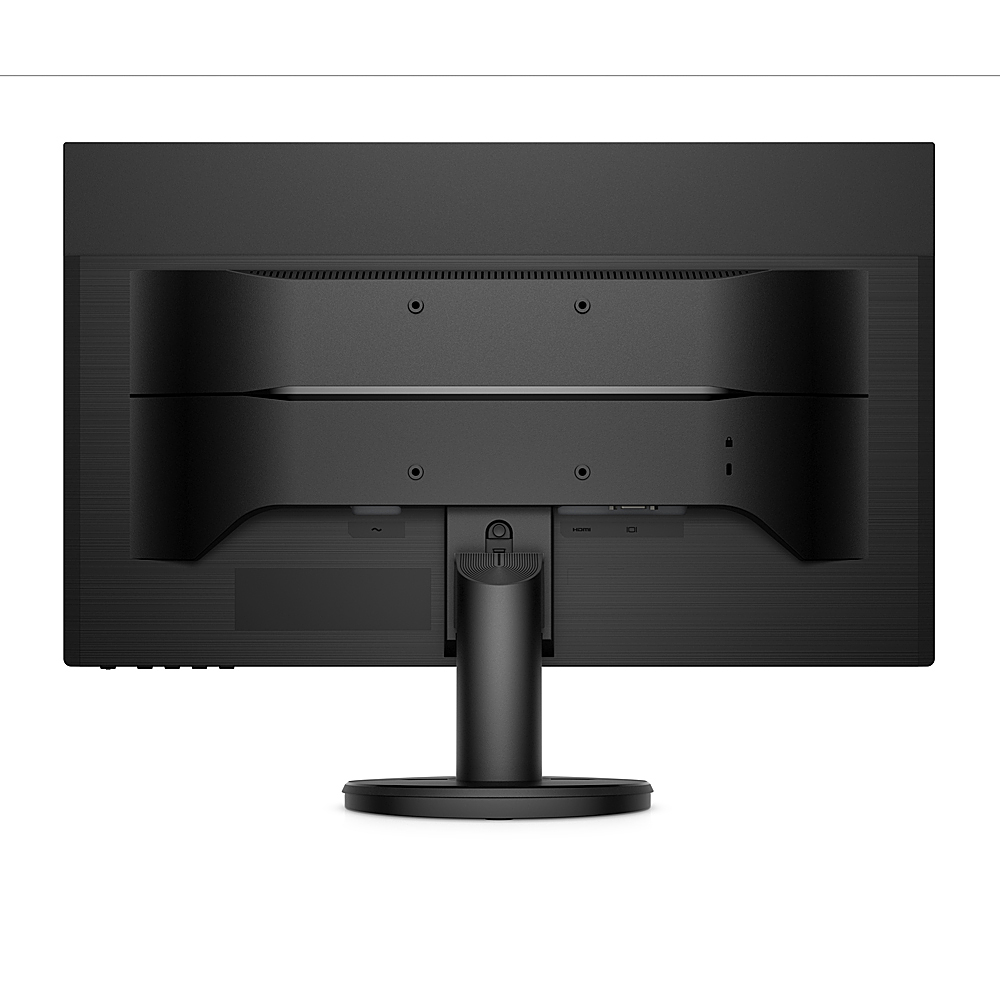 Back View: HP - 23.8" FHD Monitor - Black (HDMI, VGA) - Black