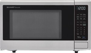 Sharp - Carousel 1.4 Cu. Ft. Microwave with Amazon Alexa - Stainless steel - Front_Zoom
