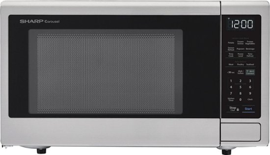 Sharp – Carousel 1.4 Cu. Ft. Microwave with Amazon Alexa – Stainless steel