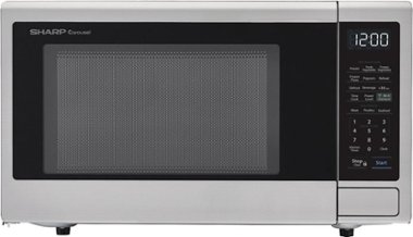 Sharp - Carousel 1.1 Cu. Ft. Microwave with Amazon Alexa - Stainless steel - Front_Zoom