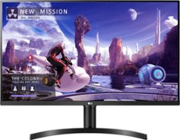 LG - 32" IPS LED QHD FreeSync Monitor with HDR (HDMI, DisplayPort) - Black - Front_Zoom
