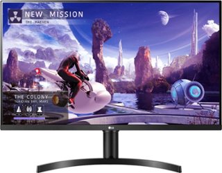 LG - 32" IPS LED QHD FreeSync Monitor with HDR (HDMI, DisplayPort) - Black - Front_Zoom
