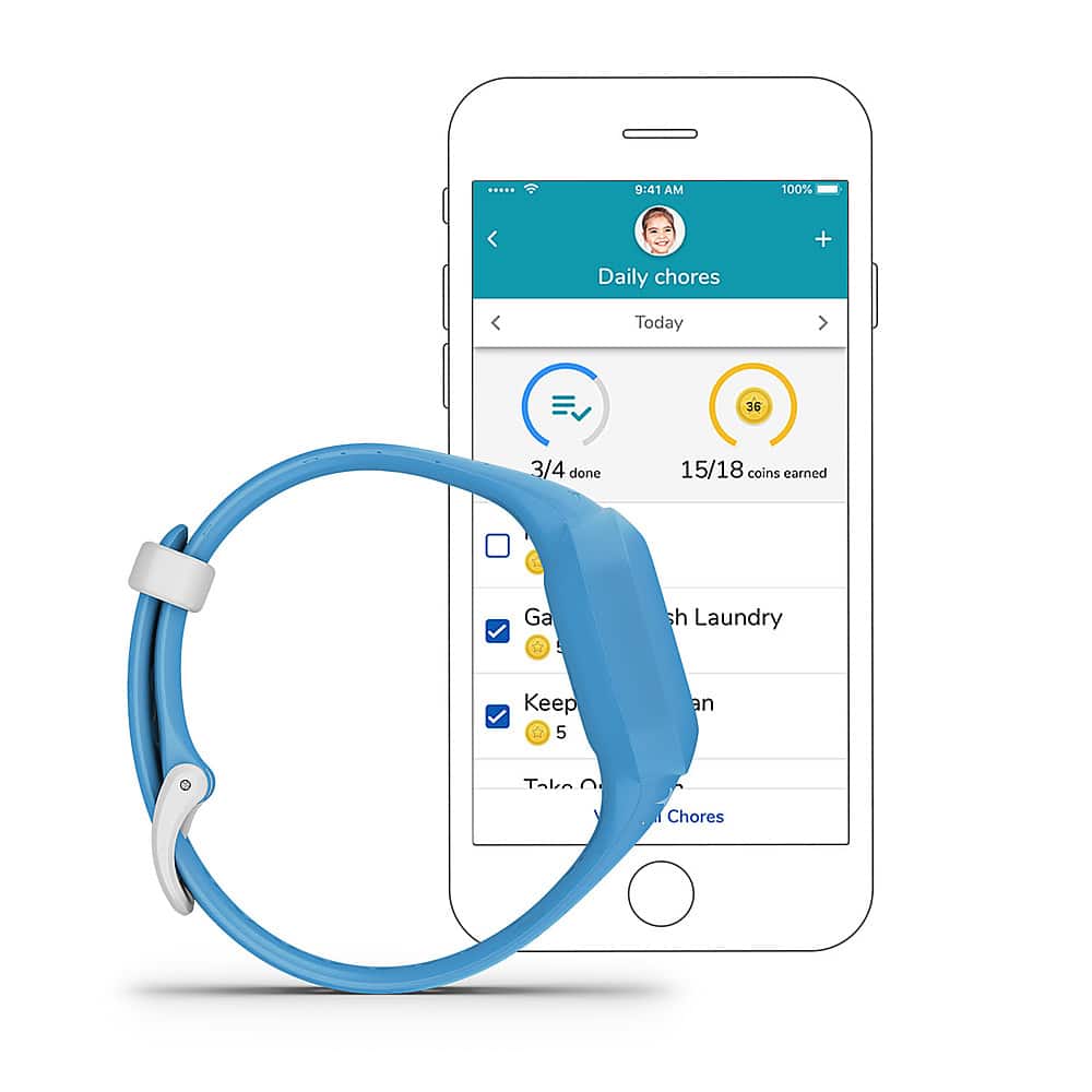 Alt View 1. Garmin - vivofit jr. 3 Kids Fitness Activity Tracker - Blue Stars.