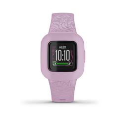 Front. Garmin - vivofit jr. 3 Kids Fitness Activity Tracker - Lilac Floral.