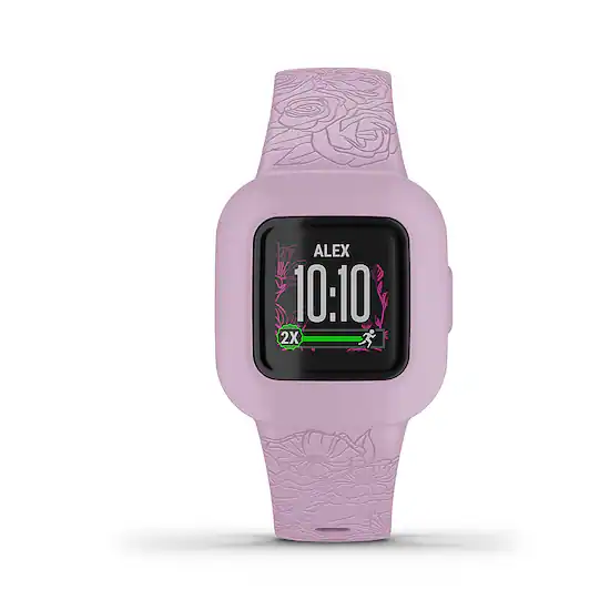 Garmin vivofit jr. 3 Kids Fitness Activity Tracker Lilac Floral 010 02441 21 Best Buy