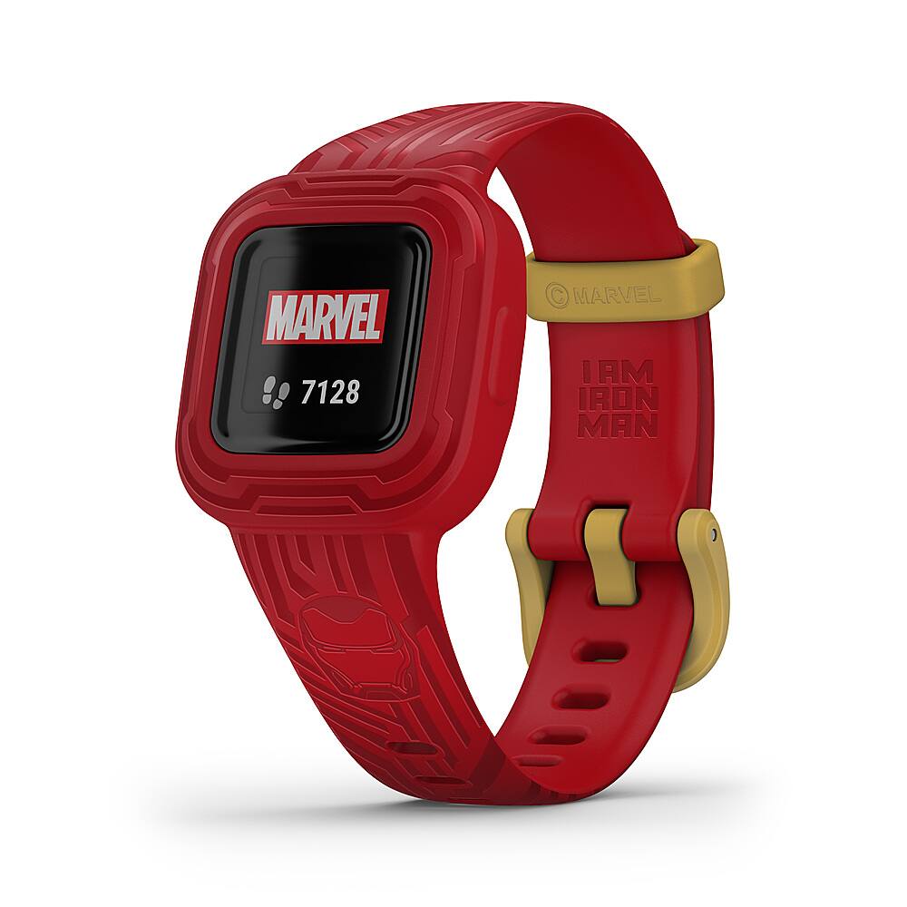 Left. Garmin - vivofit jr. 3 Kids Fitness Activity Tracker - Marvel Iron Man.