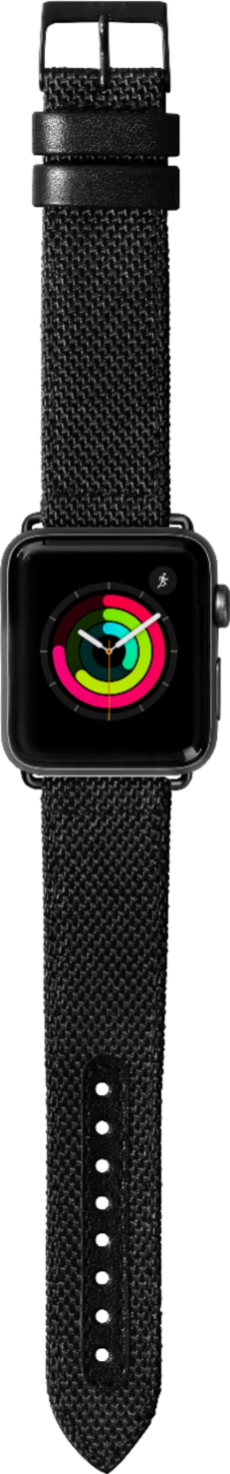 Left View: LAUT - Technical Watch Band for Apple Watch 42mm, 44mm and Series 7, 45mm - Black