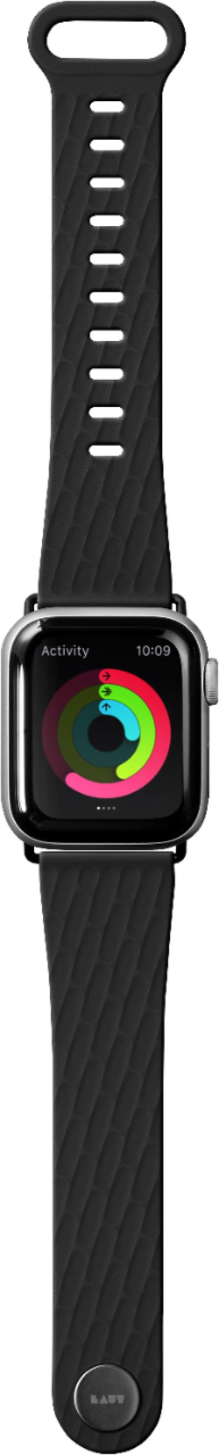 Left View: LAUT - Active 2.0 Watch Band for Apple Watch 38mm, 40mm and Series 7, 41mm - Black