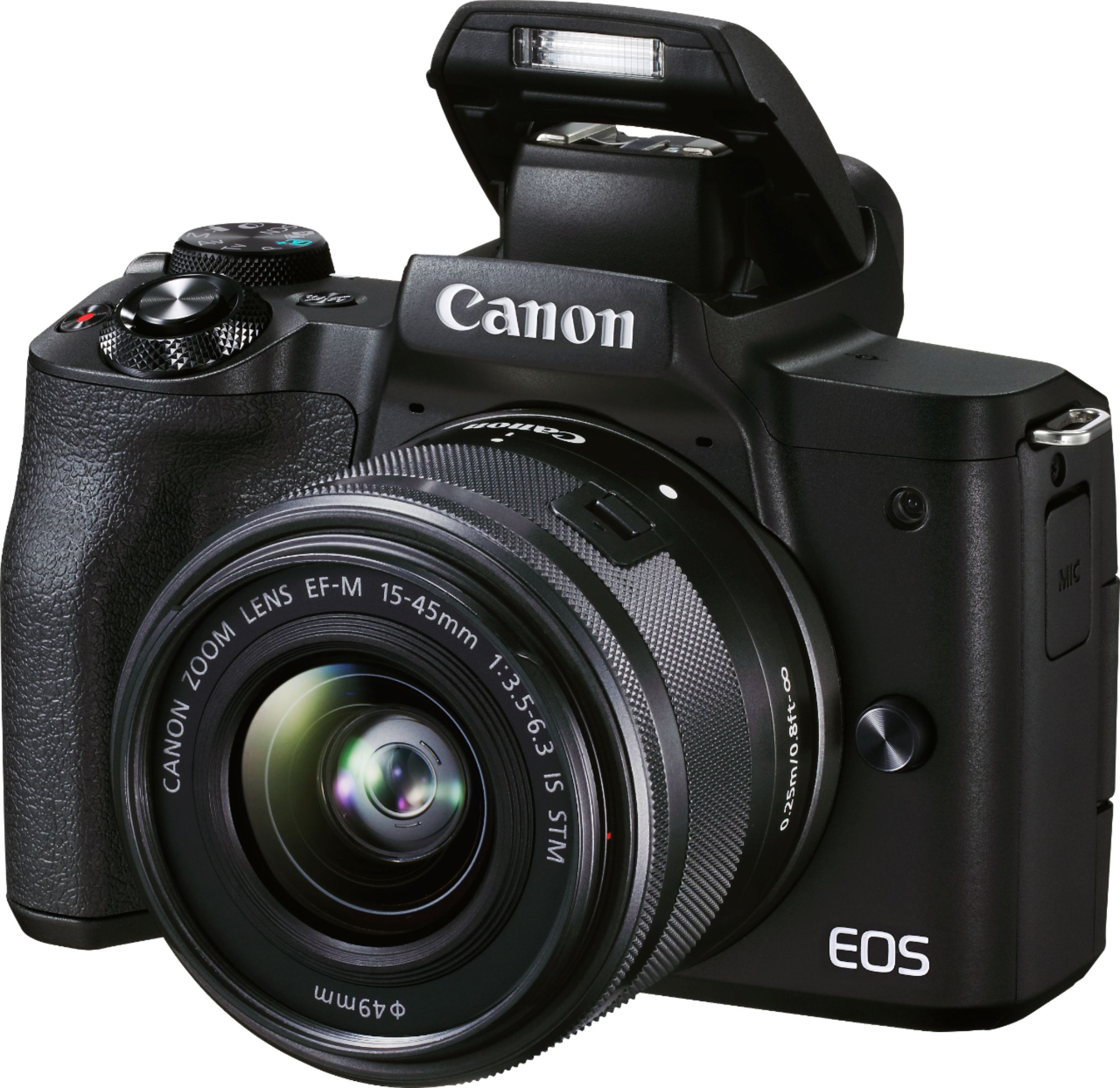 Ventileren Leer ballet Canon EOS M50 Mark II Mirrorless Camera 2 Lens Kit with EF-M 15-45mm  f/3.5-6.3 IS STM & EF-M 55-200mm f/4.5-6.3 IS STM Lenses 4728C014 - Best Buy