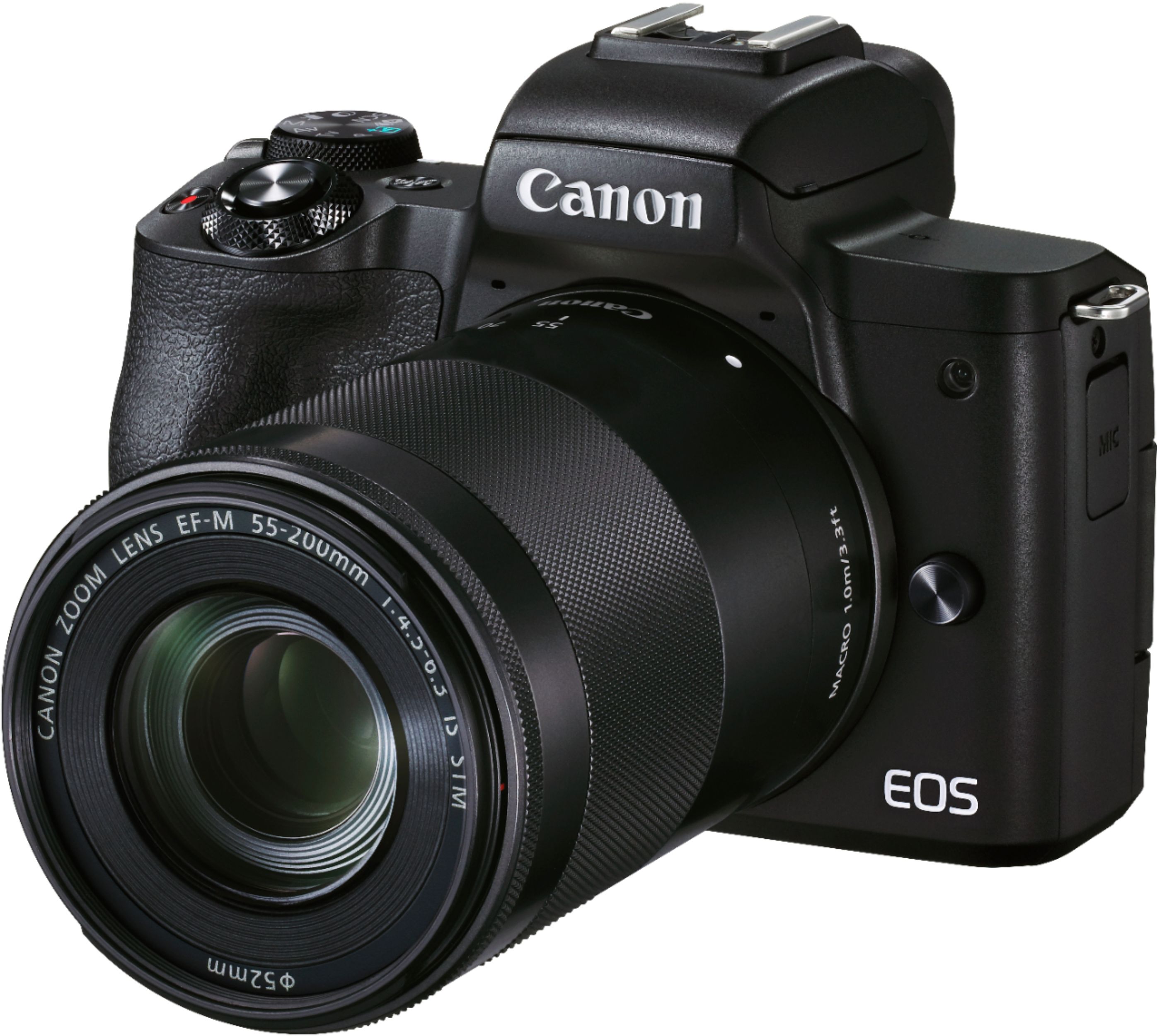 Canon Eos M50 Mark Ii Mirrorless Camera 2 Lens Kit With Ef M 15 45mm F 3 5 6 3 Is Stm Ef M 55 0mm F 4 5 6 3 Is Stm Lenses 4728c014 Best Buy