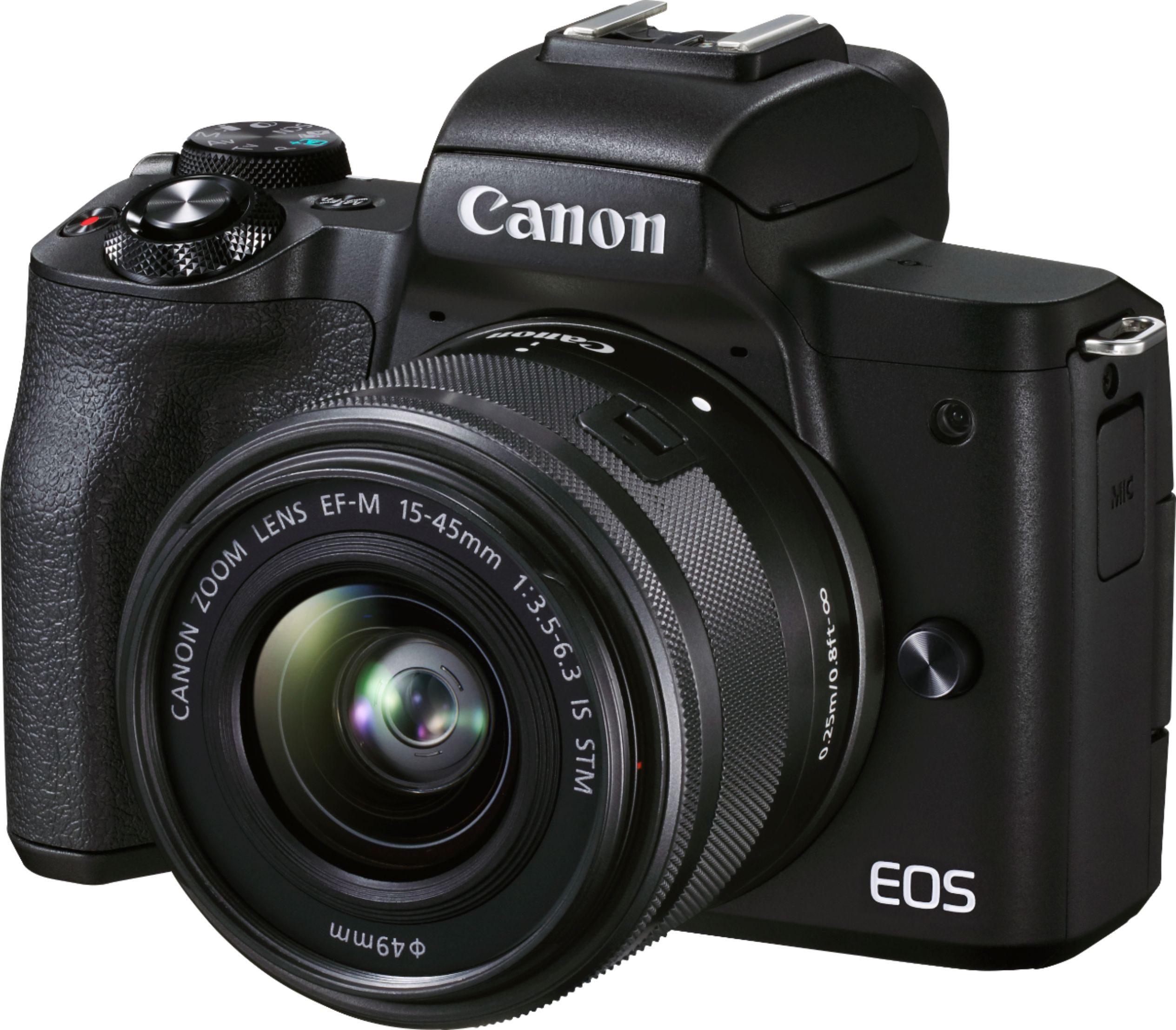 Registratie Gelukkig trek de wol over de ogen Canon EOS M50 Mark II Mirrorless Camera with EF-M 15-45mm f/3.5-6.3 IS STM  Zoom Lens Black 4728C006 - Best Buy