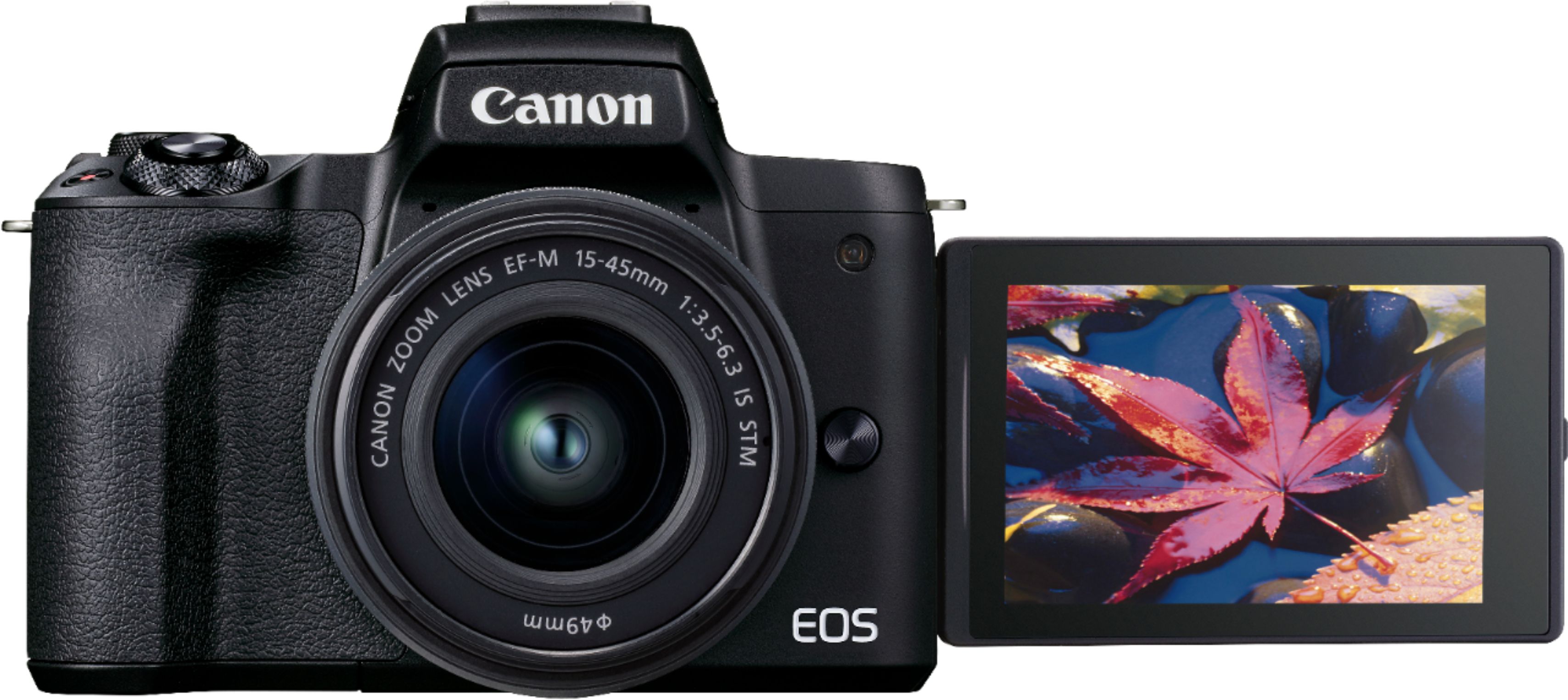 hoed fossiel Mechanisch Canon EOS M50 Mark II Mirrorless Camera with EF-M 15-45mm f/3.5-6.3 IS STM  Zoom Lens Black 4728C006 - Best Buy