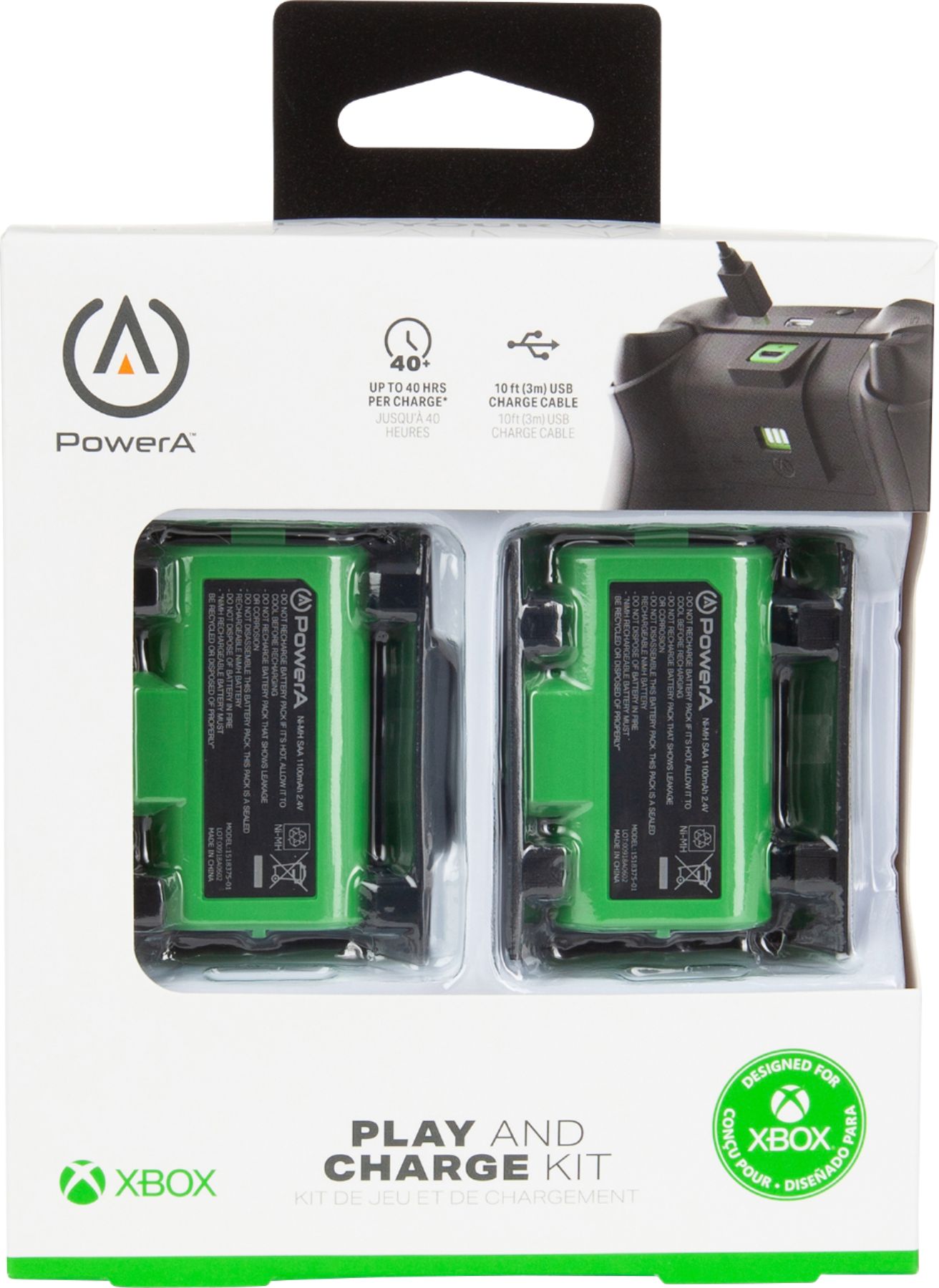hacer los deberes Afirmar Dramaturgo PowerA Play & Charge Kit for Xbox Series X|S and Xbox One Green 1518375-01  - Best Buy