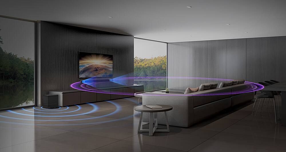 Alt View 19. Klipsch - Cinema 400 2.1 Sound Bar System with Wireless Pre-Paired 8" Subwoofer - Black.