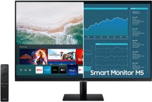 Samsung - AM500 Series 27" LED FHD Smart Tizen Monitor - Black - Front_Zoom