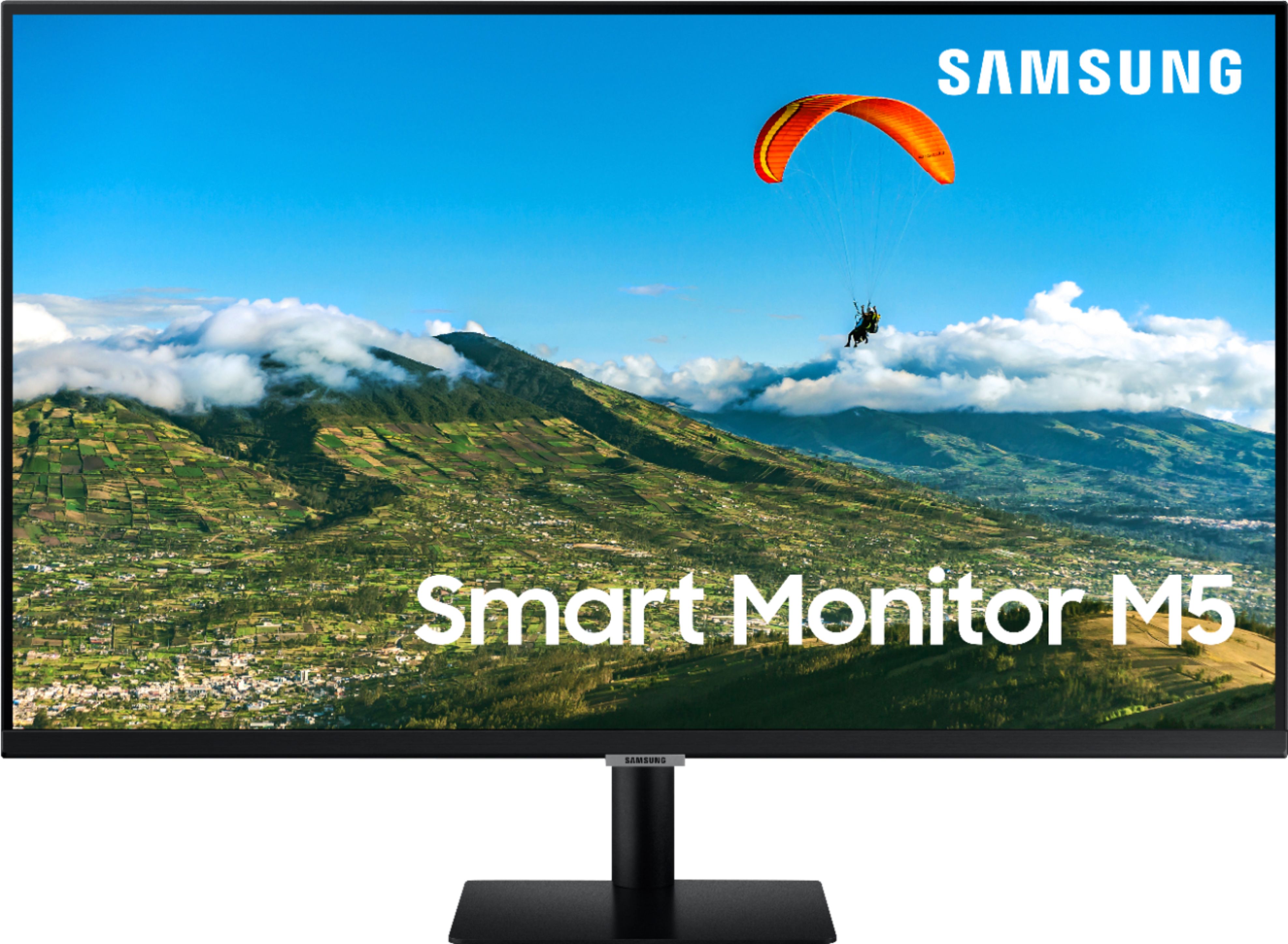 Angle View: Samsung - AM500 Series 32" LED FHD Smart Tizen Monitor - Black