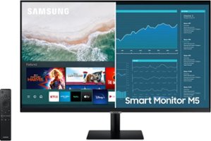 Samsung - AM500 Series 32" LED FHD Smart Tizen Monitor - Black - Front_Zoom