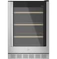 GE Profile - 155-Can Beverage Cooler - Stainless Steel