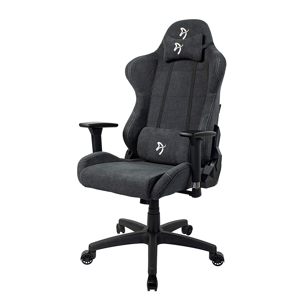 Arozzi - Torretta Premium Soft Fabric Ergonomic Gaming Chair - Dark Grey