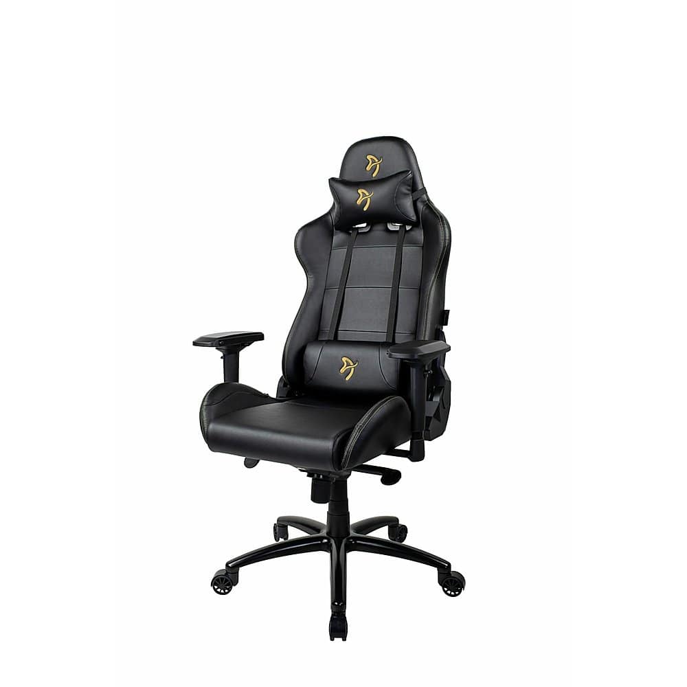 Alt View 11. Arozzi - Verona Signature Premium PU Leather Ergonomic Gaming Chair - Black - Gold Accents.