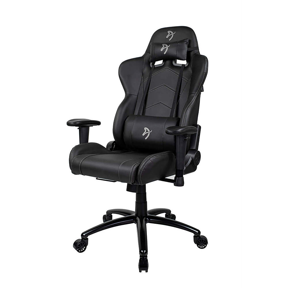 Arozzi - Inizio PU Leather Ergonomic Gaming Chair - Black - Grey Accents