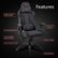 Alt View Zoom 16. Arozzi - Verona Signature Premium Soft Fabric Ergonomic Gaming Chair - Dark Grey - Blue Accents.